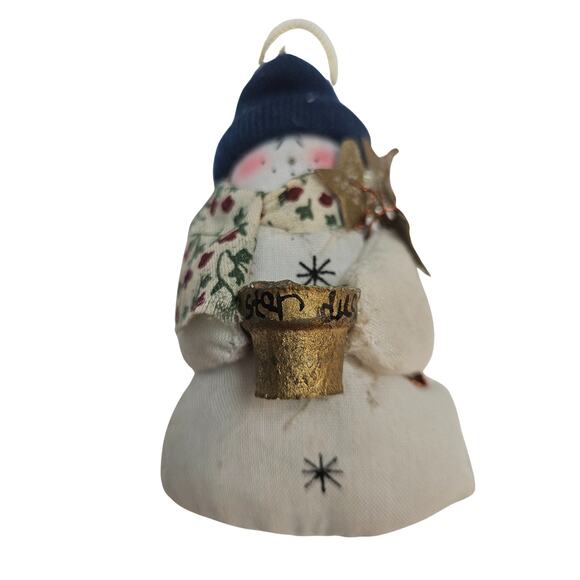 5 Cute Vintage Stuffed Snowmen Ornaments Fridge Magnets Angel Christmas Winter - Picture 6 of 7